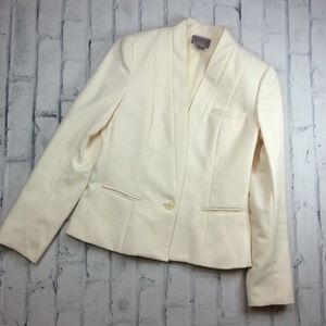 Worthington Womens Blazer Size 10 Off White Lined Vintage